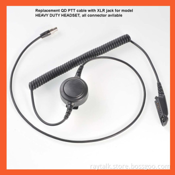 5 Pin Coiled Cable with Large Ptt for Motorola Multi Pin Connectors